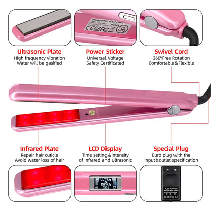 Ultrasonic Infrared Hair Straightener