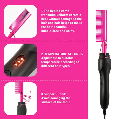 Hot Comb Straightener 3 in 1