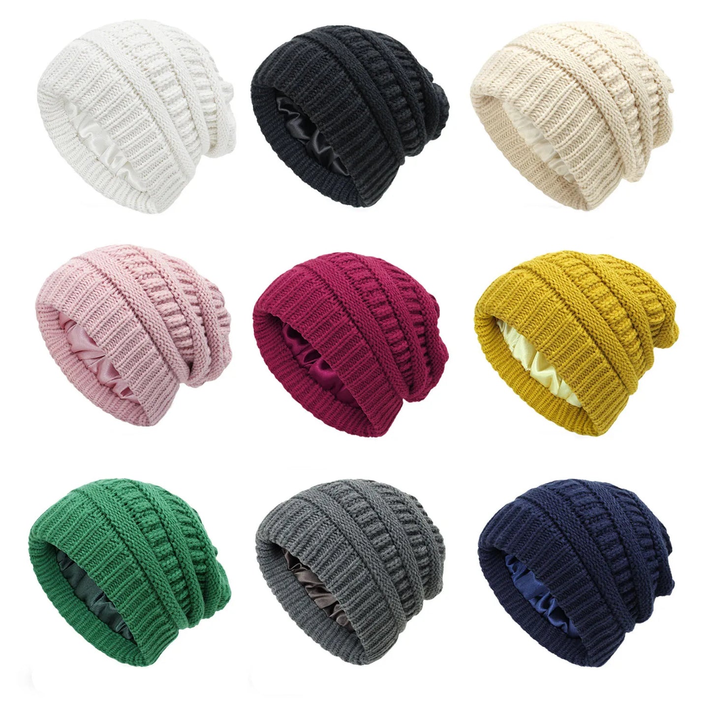 Satin Lined Chunky Beanie