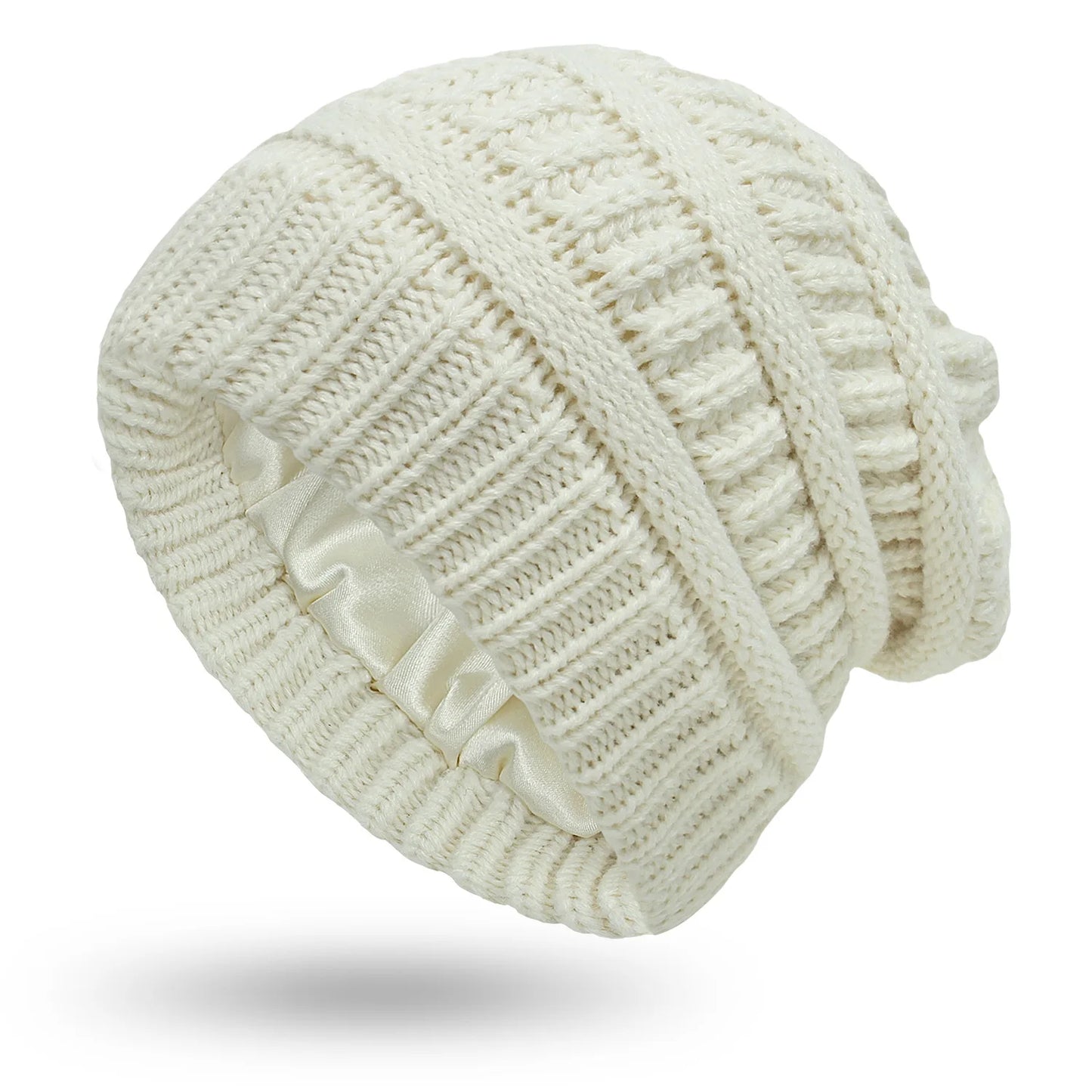 Satin Lined Chunky Beanie