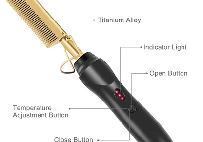 Hot Comb Straightener 3 in 1