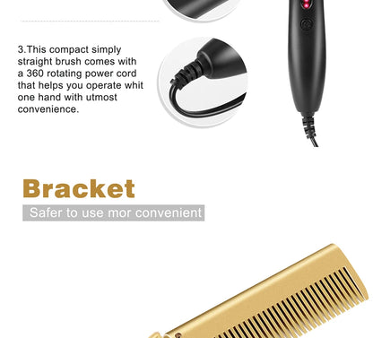 Hot Comb Straightener 3 in 1