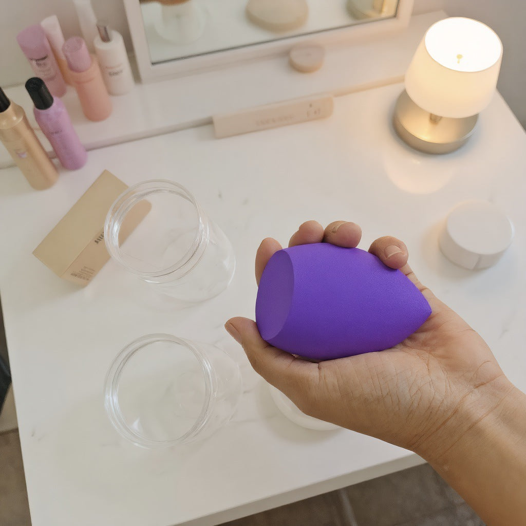 Jumbo Beveled Beauty Blender Large Makeup Sponge Dual-Use for Wet and Dry, Expands with Water, Makeup Sponge for Foundation Liquid Makeup
