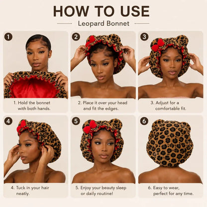 Leopard Ears Bonnet