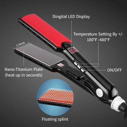 MADAMI Titanium 2 IN 1 Hair Wide Plate Keratin Straightener