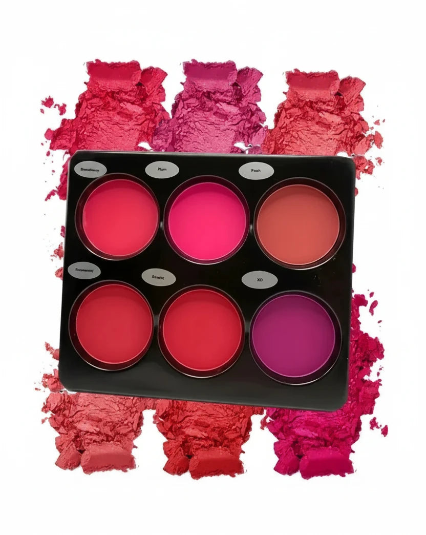 6 colour blush palette, large size, natural contouring makeup, matte blush beauty palette, long-lasting coverage