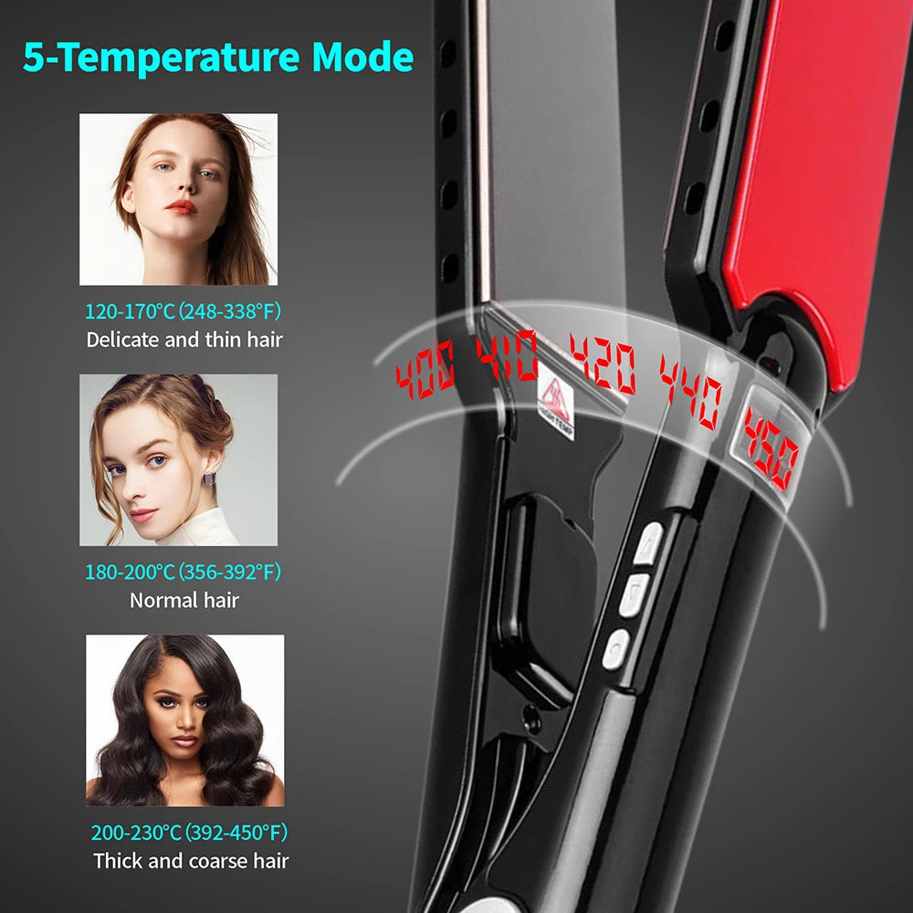 MADAMI Titanium 2 IN 1 Hair Wide Plate Keratin Straightener