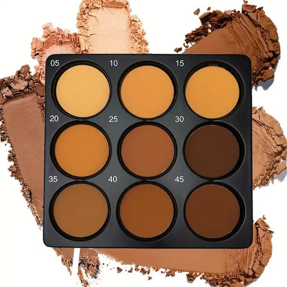 9 Colour Bronze Contour & Concealer Makeup Palette – Matte & Shimmer