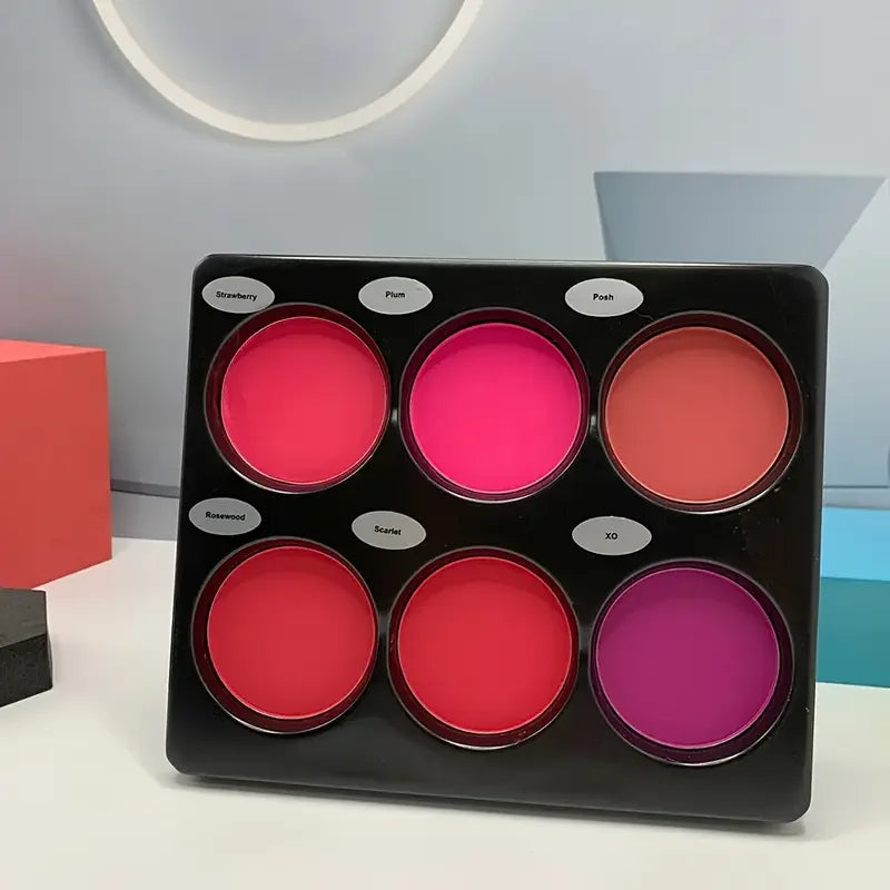 6 colour blush palette, large size, natural contouring makeup, matte blush beauty palette, long-lasting coverage
