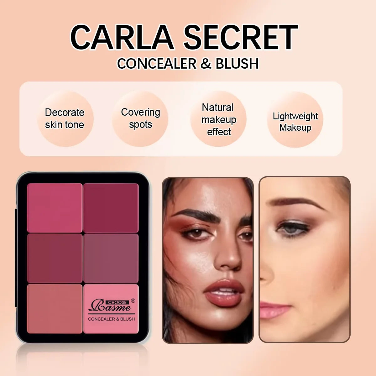 12-Color Matte Concealer and Blush Palette