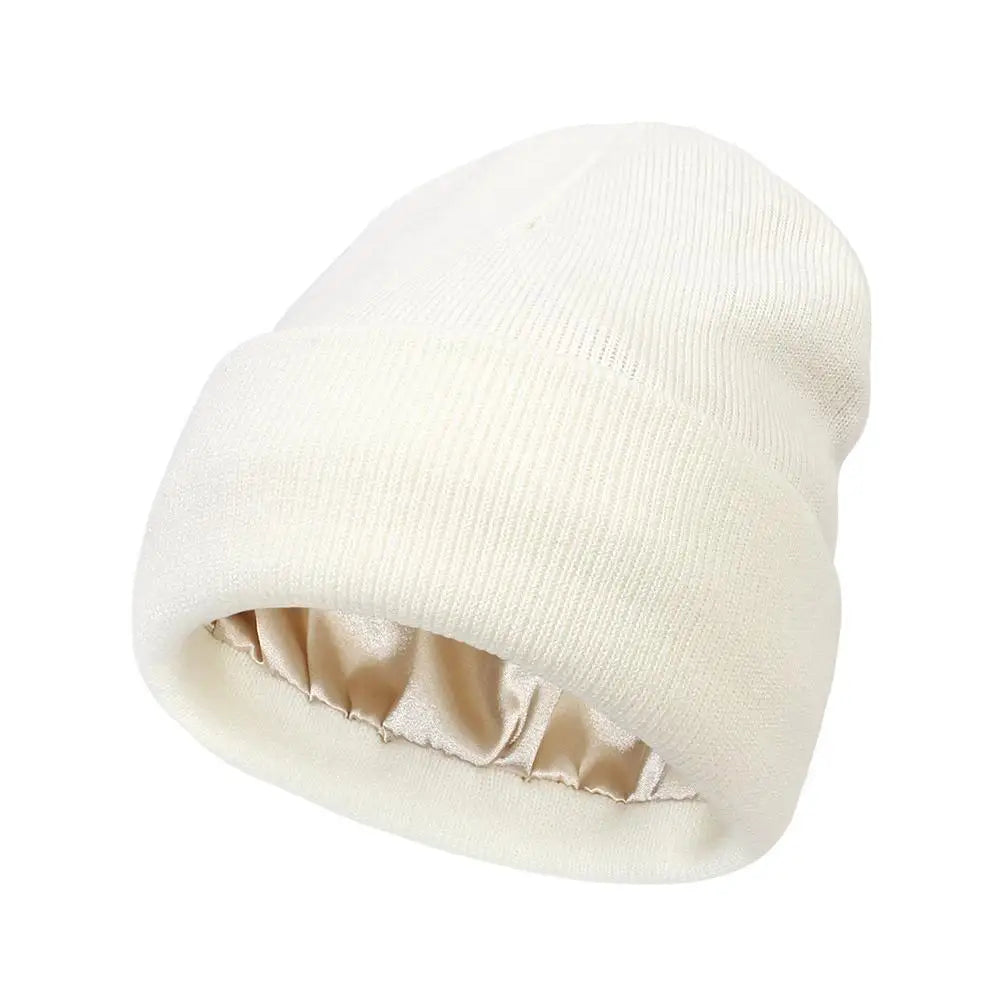 Cashmere Beanie Silk-Satin Lined