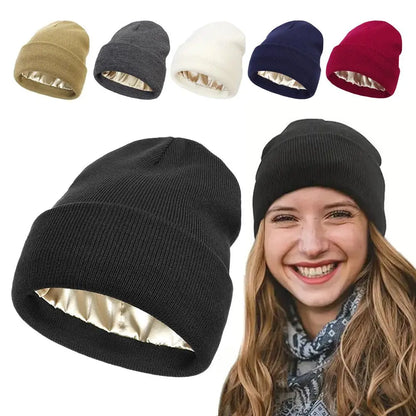 Cashmere Beanie Silk-Satin Lined