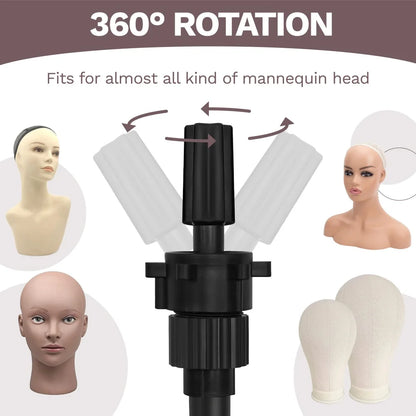 Wig Stand With Wig Tripod Tray