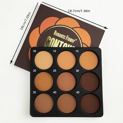 9 Colour Bronze Contour & Concealer Makeup Palette – Matte & Shimmer