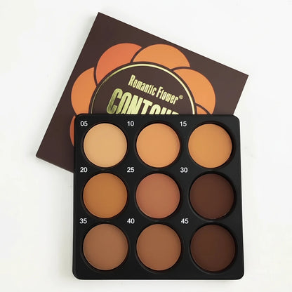 9 Colour Bronze Contour & Concealer Makeup Palette – Matte & Shimmer