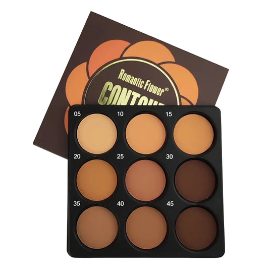 9 Colour Bronze Contour & Concealer Makeup Palette – Matte & Shimmer