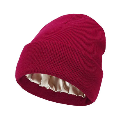 Cashmere Beanie Silk-Satin Lined