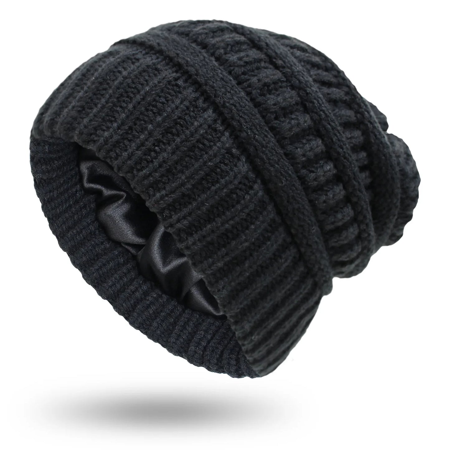 Satin Lined Chunky Beanie